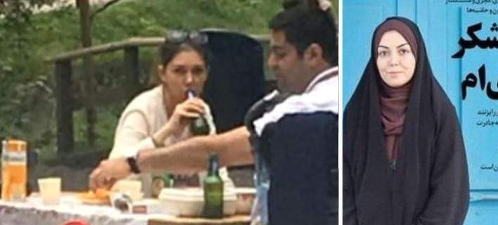 Σάλος στο Ιράν: Παρουσιάστρια χωρίς χιτζάμπ πίνει μπύρες στην Ελβετία!